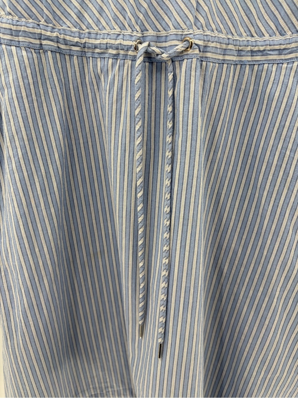 Closed Blue White Striped Cotton Drawstring Waist midi Dress Cap Sleeve size xs - Picture 5 of 9
